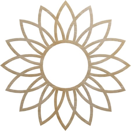 Ekena Millwork Daisy Wood Fretwork Pierced Ceiling Medallion, Hickory, 40"OD x 13 1/4"ID x 1/4"T CMWP40X40X0250DAHI